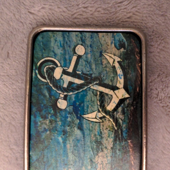 Hand Painted Anchor Belt Buckle - Picture 3 of 3